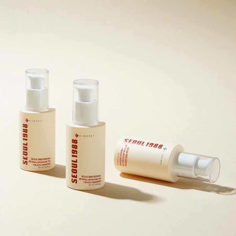 SEOUL 1988 - Sérum Anti-âge au Rétinol Serum : Retinal Liposome 2% + Black Ginseng Sérum Visage 30ml