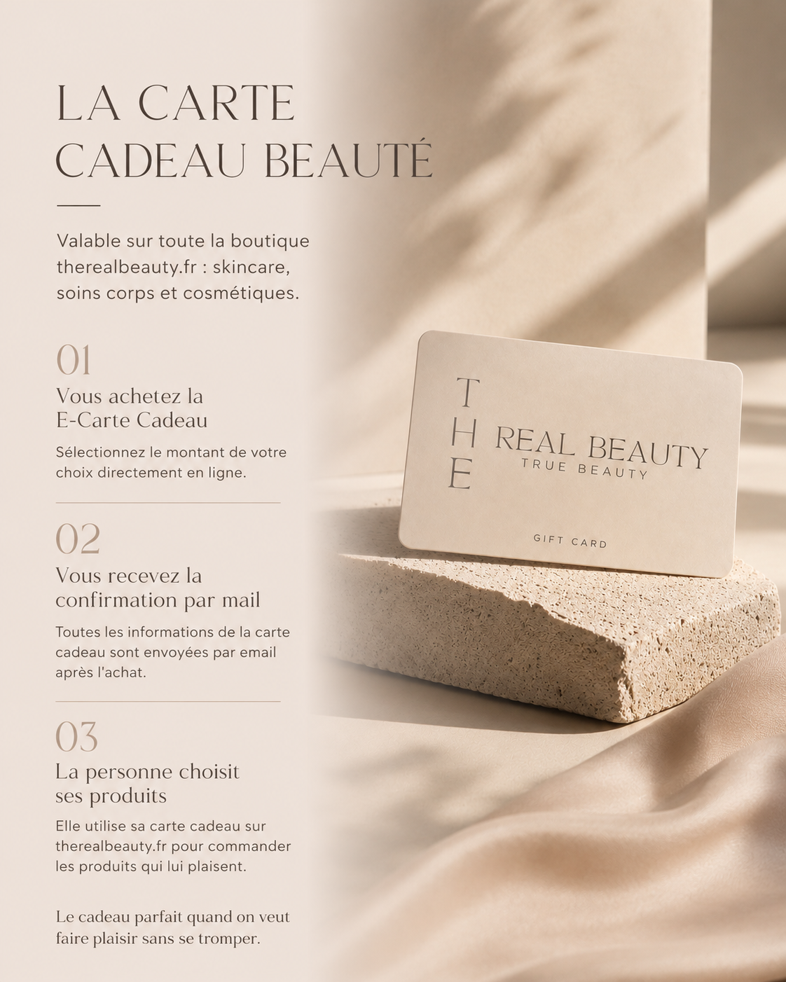 Carte cadeau boutique - The Real Beauty